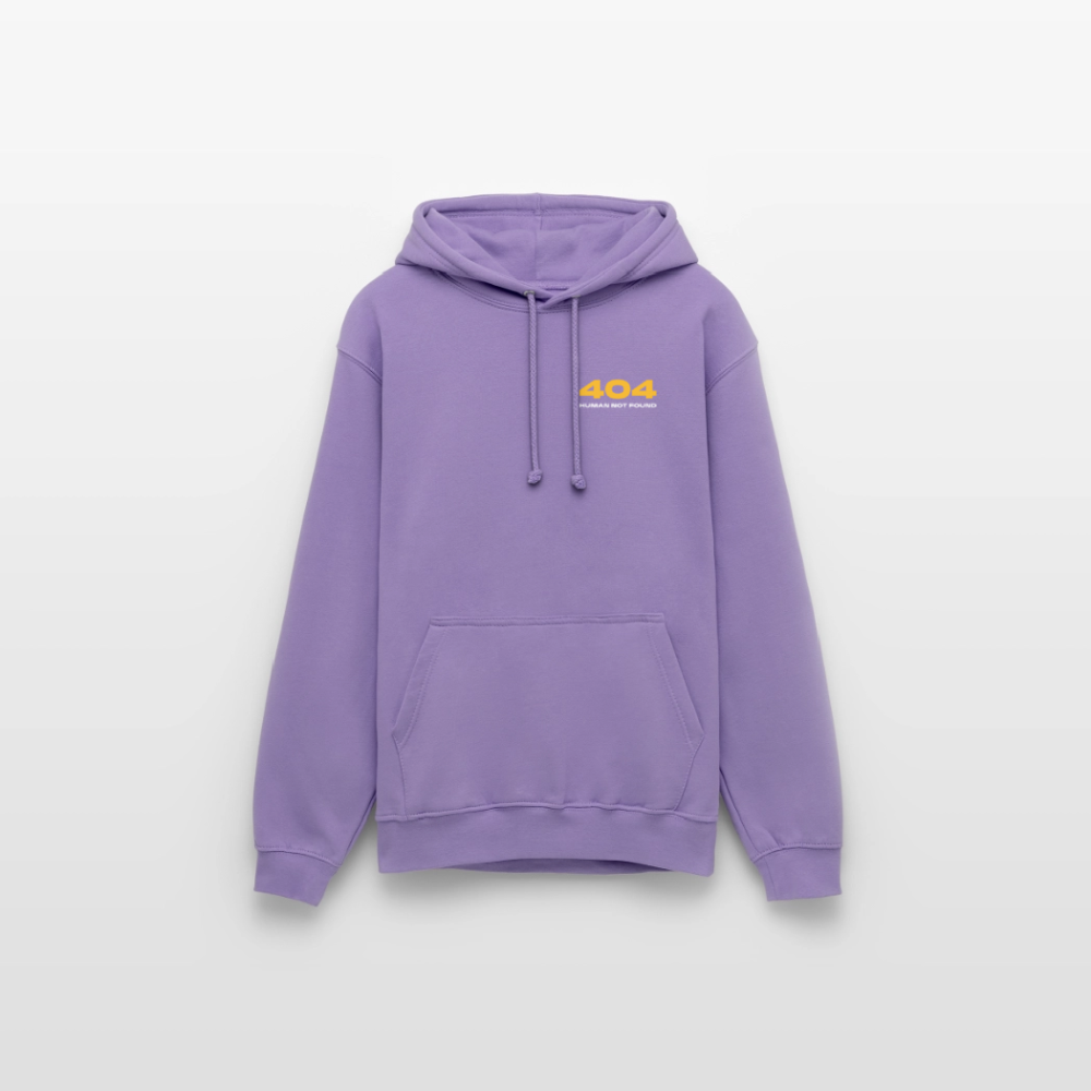 Hoodie Unisex | 404 Human not found | Lawendel | Hochwertig beplottet