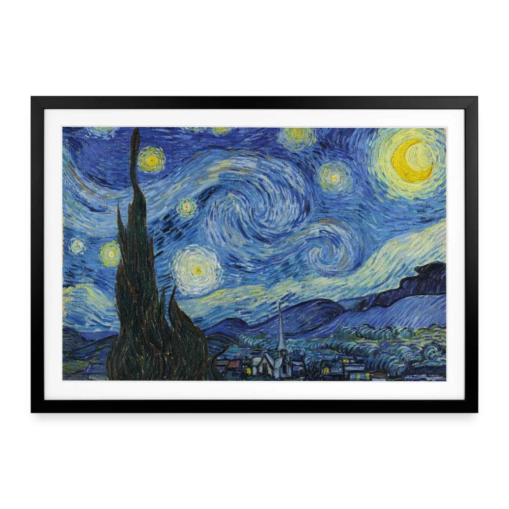 Sternennacht Vincent van Gogh - Gerahmtes Bild (69 × 49 cm)