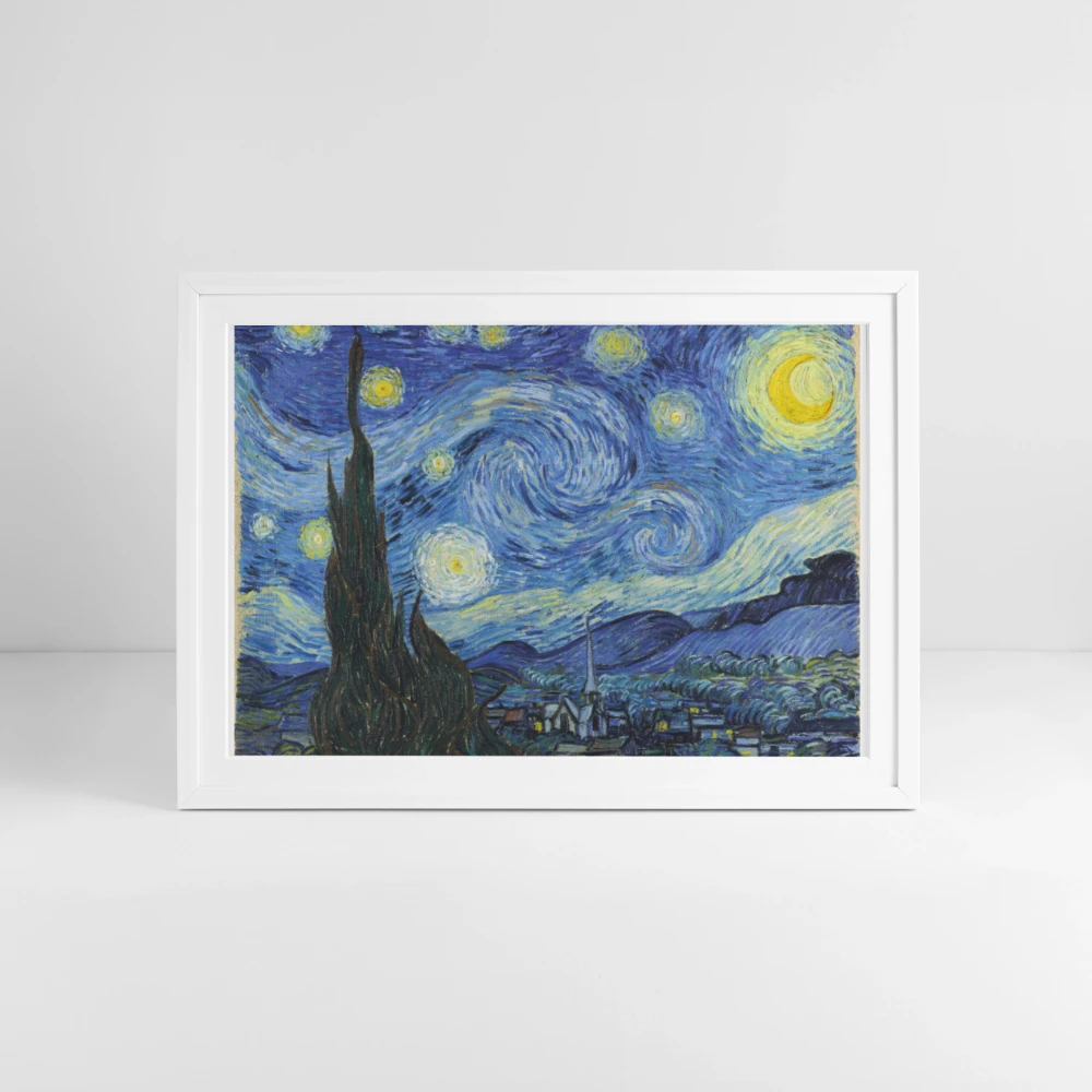 Sternennacht Vincent van Gogh - Gerahmtes Bild (69 × 49 cm)
